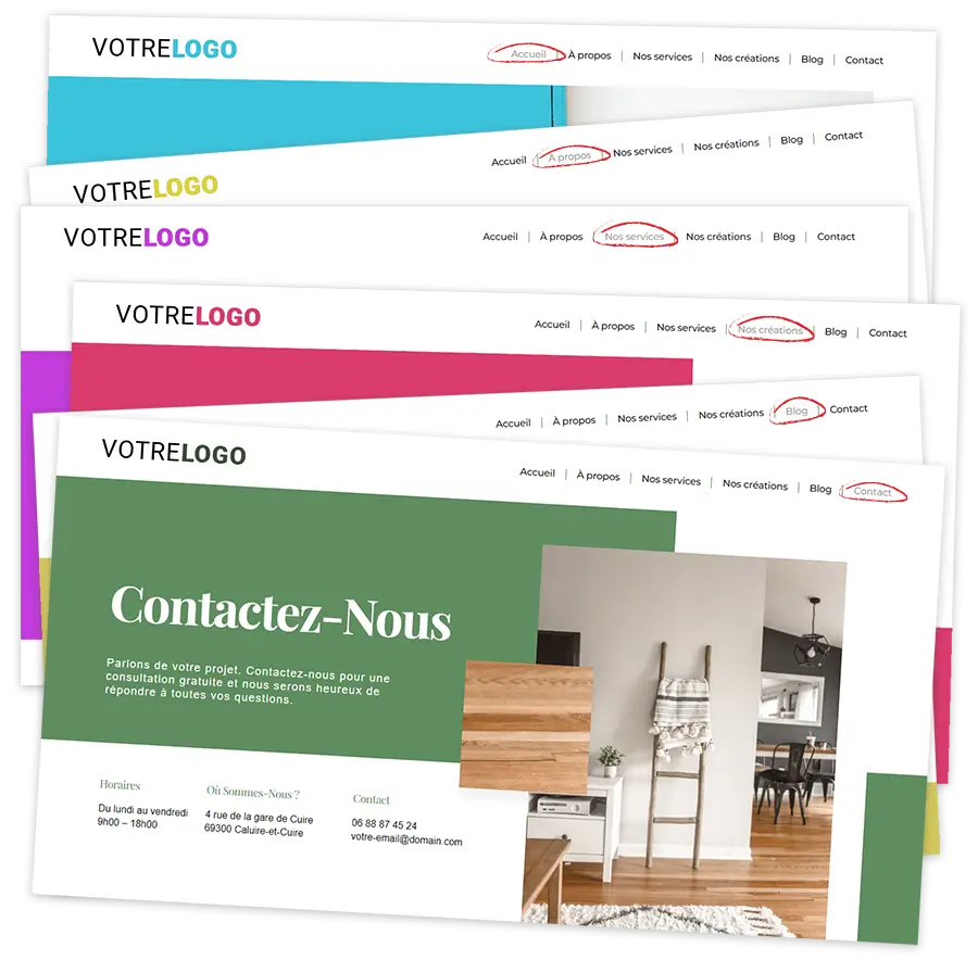 exemple site web préfabriqué