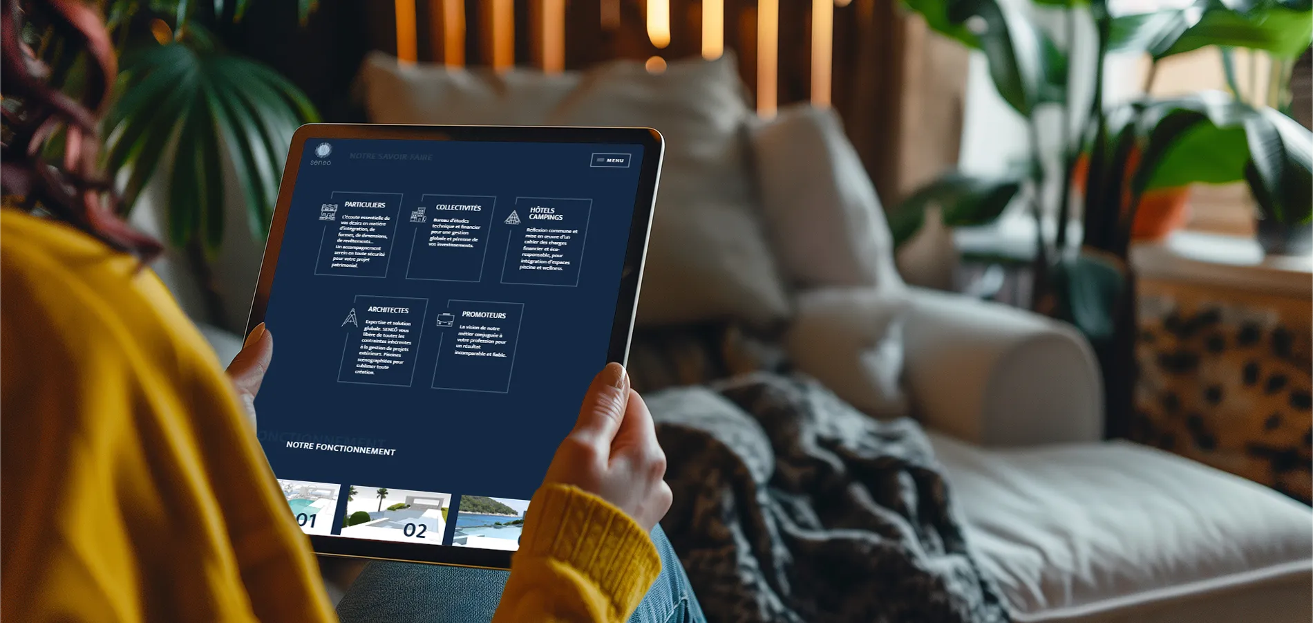 Seneo Concept sur tablette et mobile